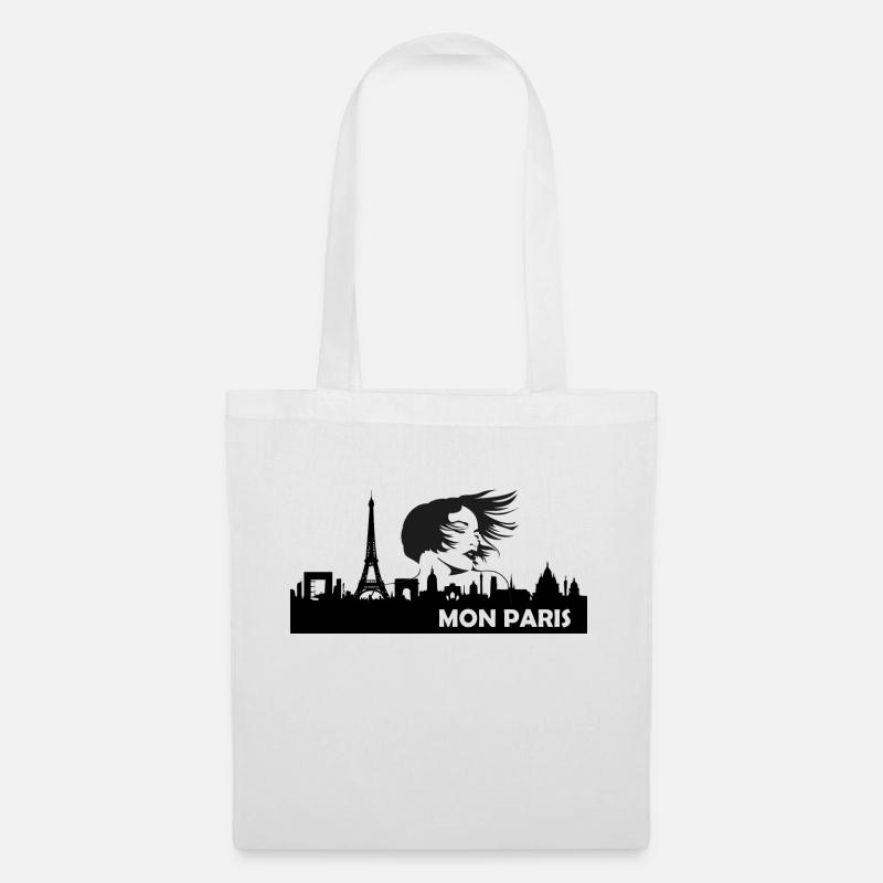 mon paris skyline - Stoffbeutel - Weiß