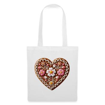 Gingerbread Heart: Sweet Tradition and Love Combined - Tote Bag - white - Front