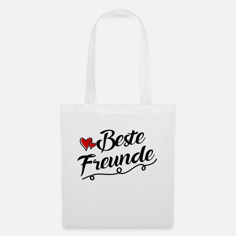 beste freunde - Stoffbeutel - Weiß