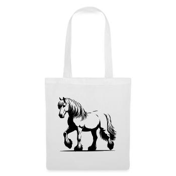 Haflinger de cheval - Sac en tissu - blanc - Devant