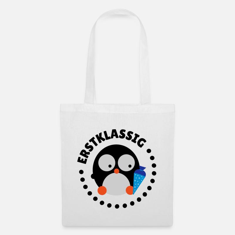 Erstklassig Erste Klasse Pinguin - Stoffbeutel - Weiß