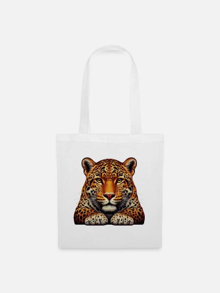 Leopard - Stoffbeutel - Weiß