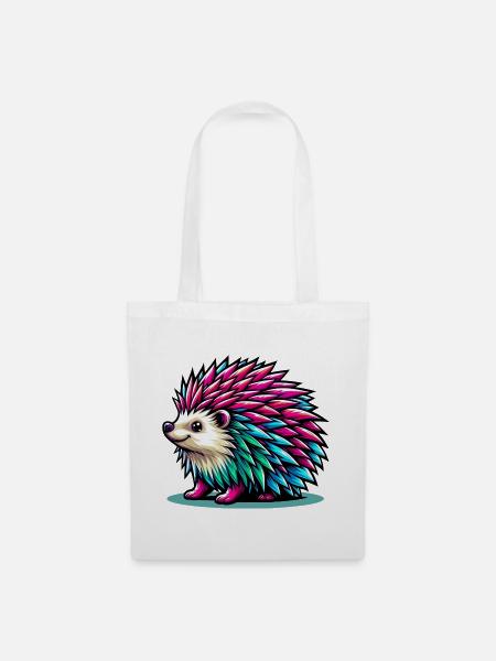 Igel - Stoffbeutel - Weiß
