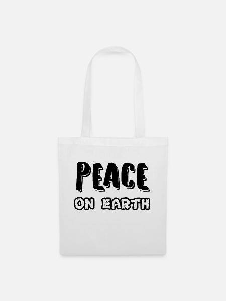 Peace on earth - Stoffbeutel - Weiß