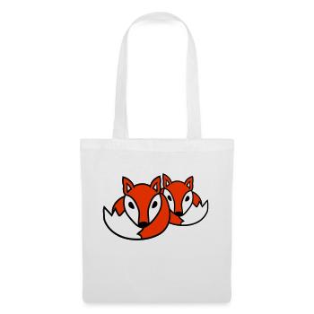2 Foxes Friends Red Fox Two Wild Animals Team - Tote Bag - white - Front