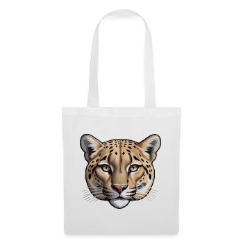 Tête de tigre - Design animalier - Sac en tissu - blanc - Devant