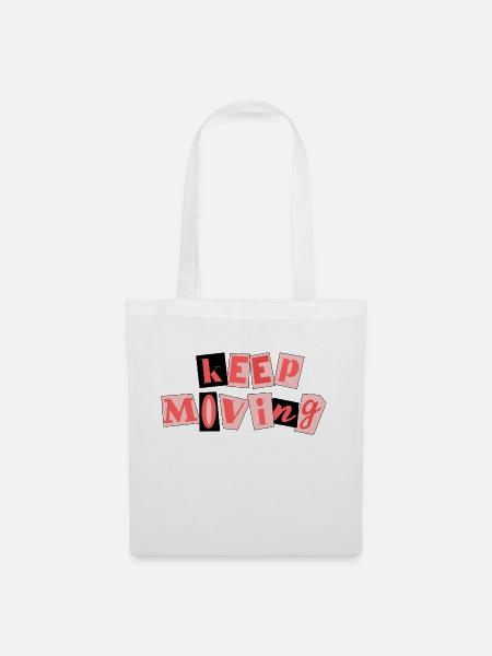 Keep Moving Sport Motivation - Stoffbeutel - Weiß