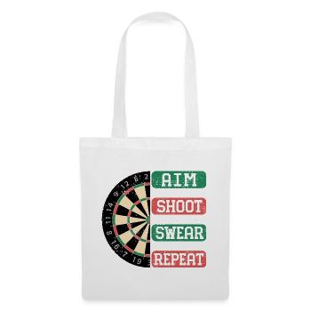Aim Shoot Wear Repeat Dartboard Style - Tote Bag - white - Front