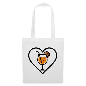 Spritz Heart Cocktail Orange Summer Drink - Tote Bag - white - Front