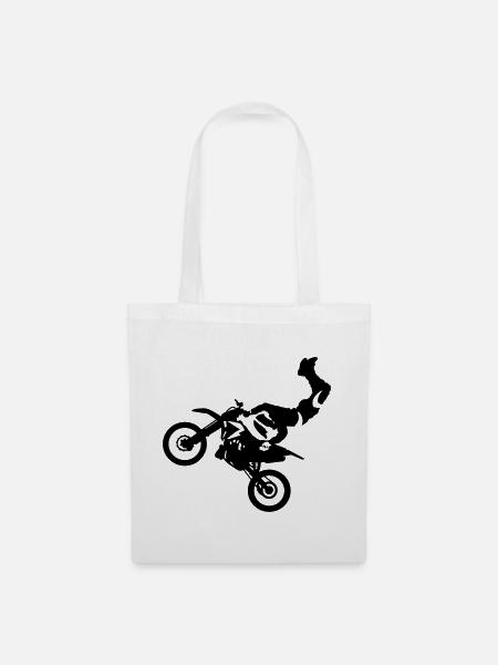 Motocross - Stoffbeutel - Weiß