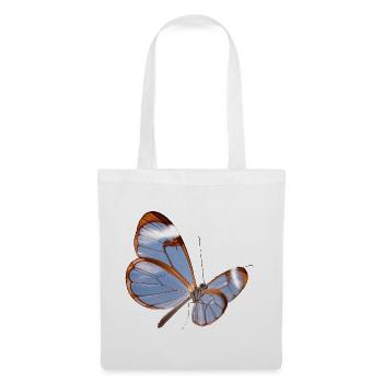 Conception transparente papillon Glasswing - Sac en tissu - blanc - Devant