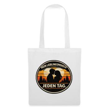 Ma personne préférée, j’aime tous les jours - Sac en tissu - blanc - Devant