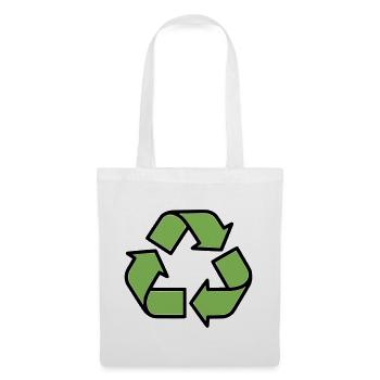 Recycling Sign Outline - Tote Bag - white - Front