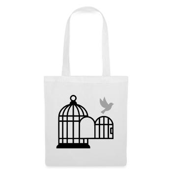 Birdcage Liberté Ouverte - Sac en tissu - blanc - Devant
