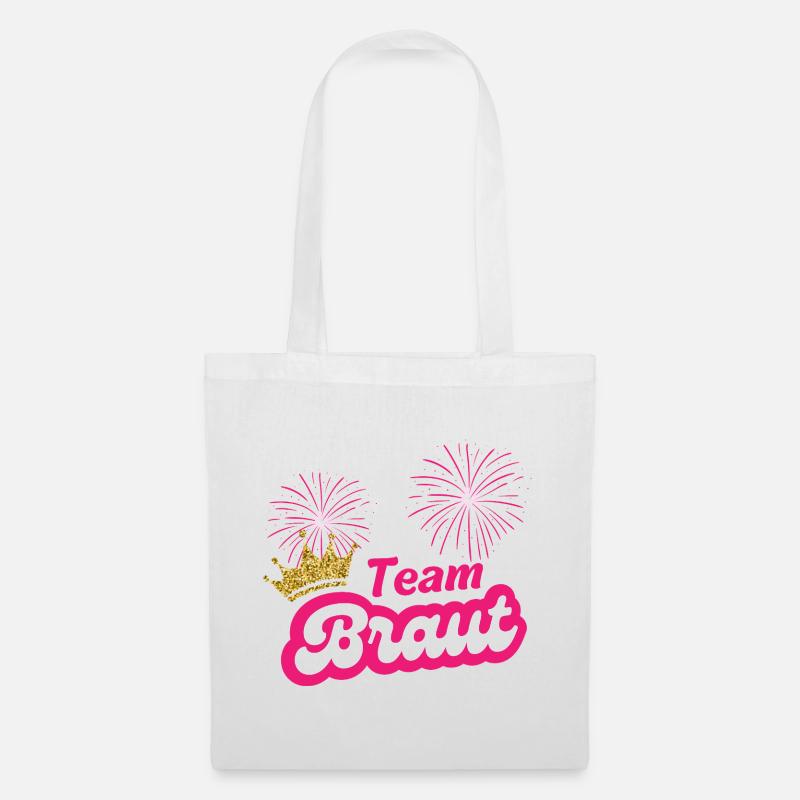 Team Braut Jungesellenabschied - Stoffbeutel - Weiß