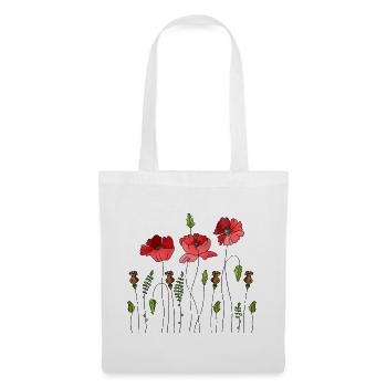 Fleur - Sac en tissu - blanc - Devant