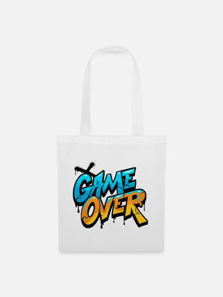 Game Over Graffiti Glow - Stoffbeutel - Weiß