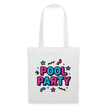 Lettrage des fêtes à la piscine des années 90 - Sac en tissu - blanc - Devant