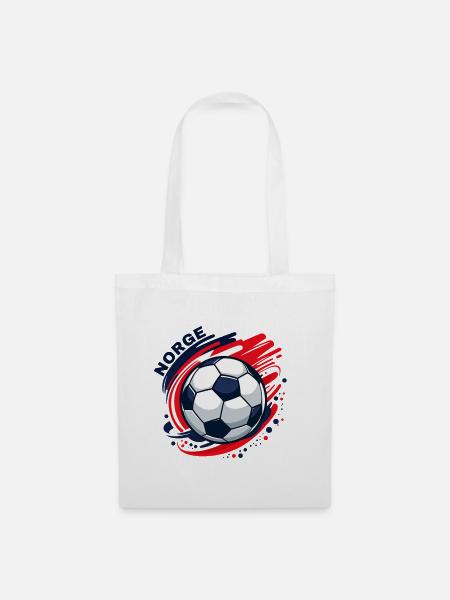 Norwegischer Fußball - Stoffbeutel - Weiß