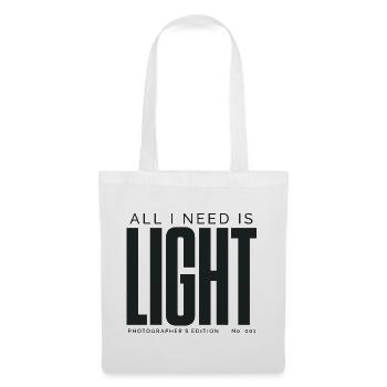 All I Need Is Light | Photographer's Edition - Tote Bag - white - Front