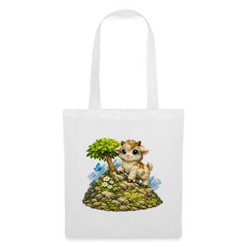 Cuddly goat on the mountain - Tote Bag - white - Front