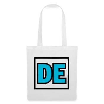 Lettres initiales DE Logo - Sac en tissu - blanc - Devant