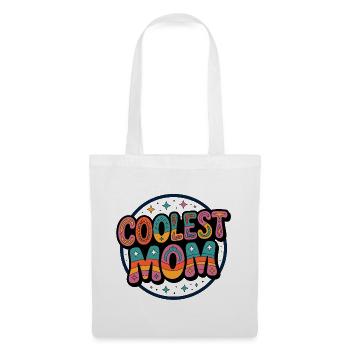 Coolest Mom Retro Badge - Stoffbeutel - Weiß - Vorne