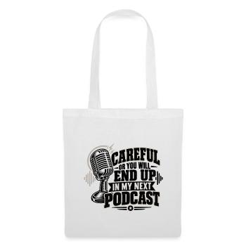 Lustiger Podcaster Content Creator Blogger Media Art - Stoffbeutel - Weiß - Vorne