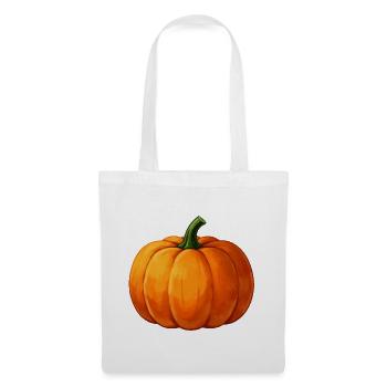 Herbstkürbis - Stoffbeutel - Weiß - Vorne