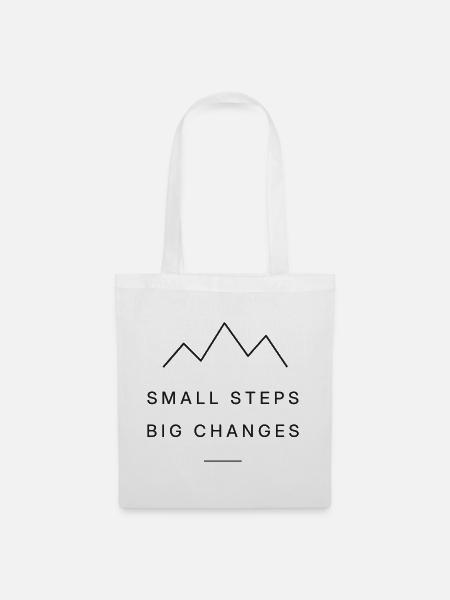 Small Steps - Stoffbeutel - Weiß