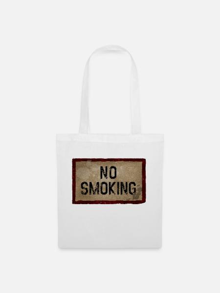 No Smoking - Stoffbeutel - Weiß