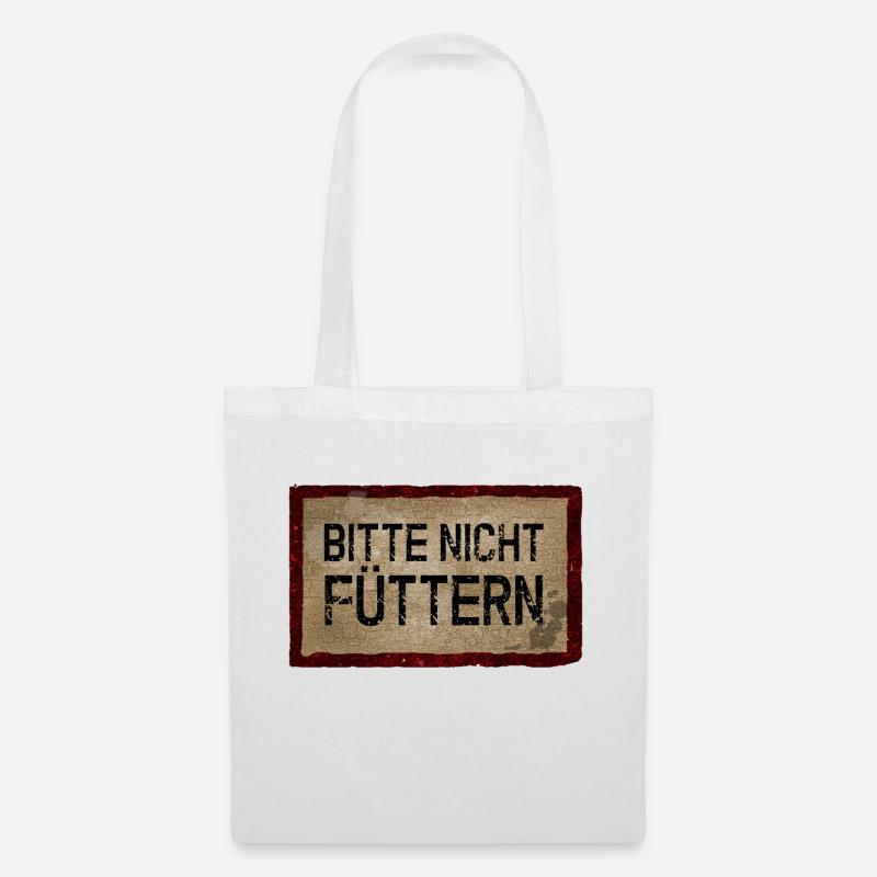 Bittte nicht füttern - Stoffbeutel - Weiß