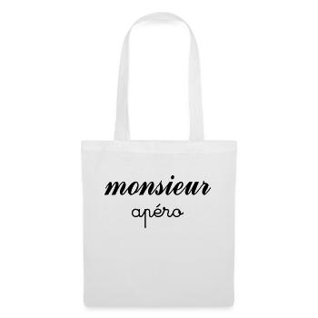 Monsieur Apéro - Sac en tissu - blanc - Devant