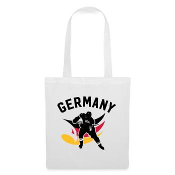 GERMANY EISHOCKEY STÜRMER MIT ADLER - Stoffbeutel - Weiß - Vorne