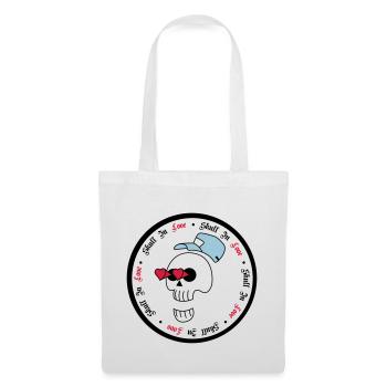 skull in love - halloweem - skull - Tote Bag - white - Front