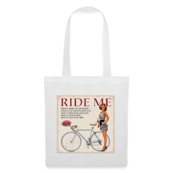 Ride Me - faire du vélo - Sac en tissu - blanc - Devant