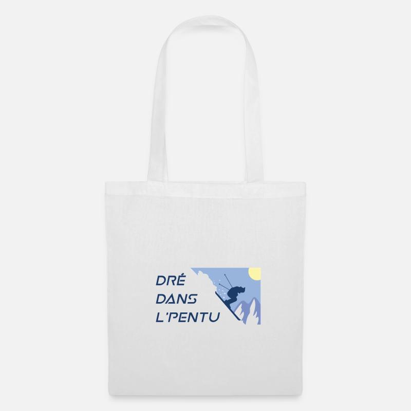 Dré Dans L'Pentu - Direkt am Hang - Stoffbeutel - Weiß