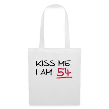 kiss me i am 54 birthday (uk) - Tote Bag - white - Front