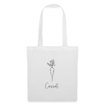 carotte - Sac en tissu - blanc - Devant