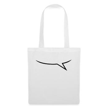 Sprechblase ein Sprecher / one talking balloon - Tote Bag - white - Front