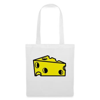 fromage suisse en tranches avec des trous - Sac en tissu - blanc - Devant