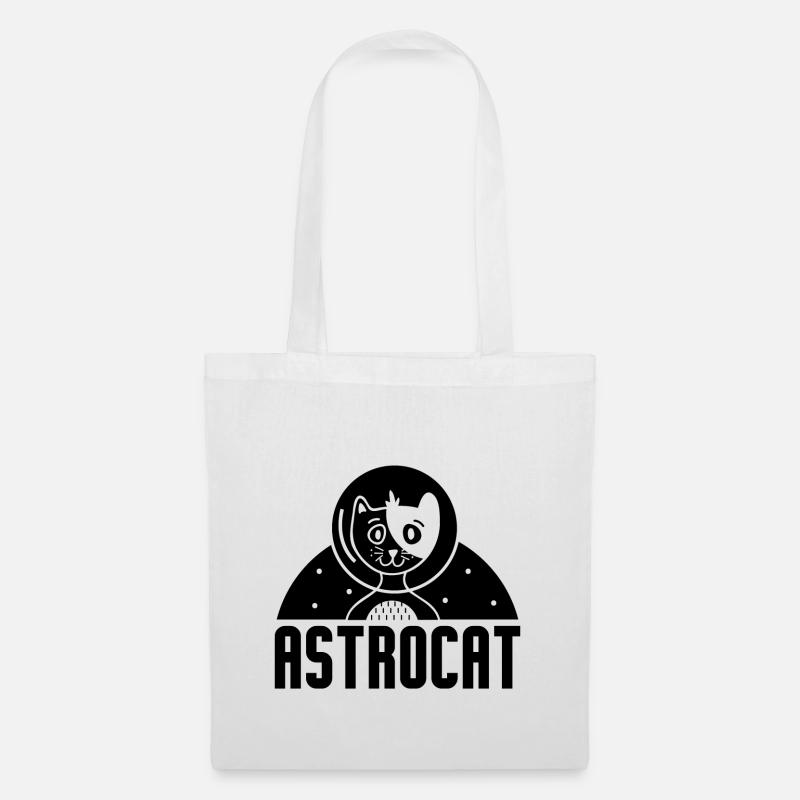 Katze Kätzchen Haustier Astronaut Geschenk - Stoffbeutel - Weiß