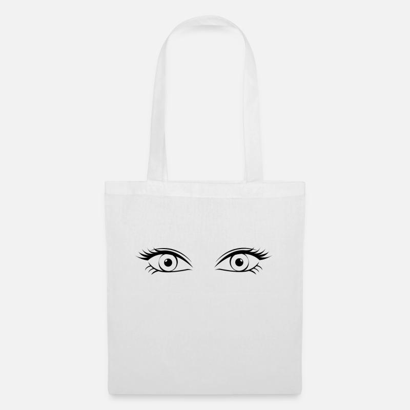 Augen - Stoffbeutel - Weiß