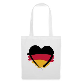 Deutschland Herz | German Heart | Art - Tote Bag - white - Front