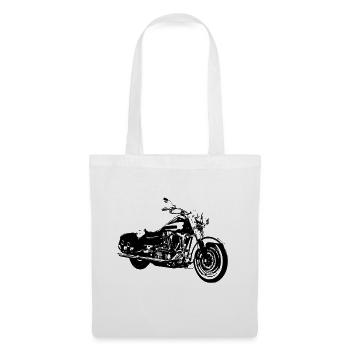 moto - Sac en tissu - blanc - Devant