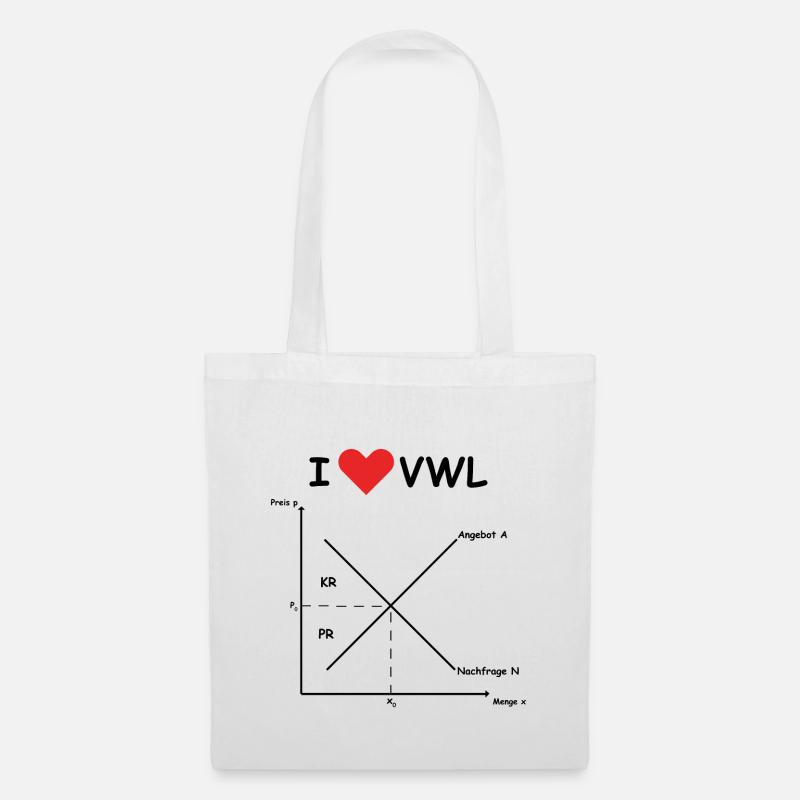 i herz vwl schwarz - Stoffbeutel - Weiß