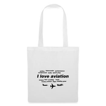 I love aviation - Tote Bag - white - Front