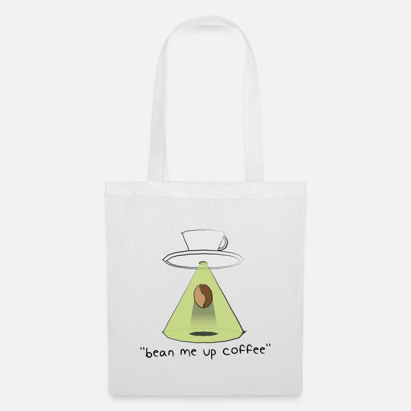 "bean me up coffee" - Star Trek Parodie Geschenk - Stoffbeutel - Weiß