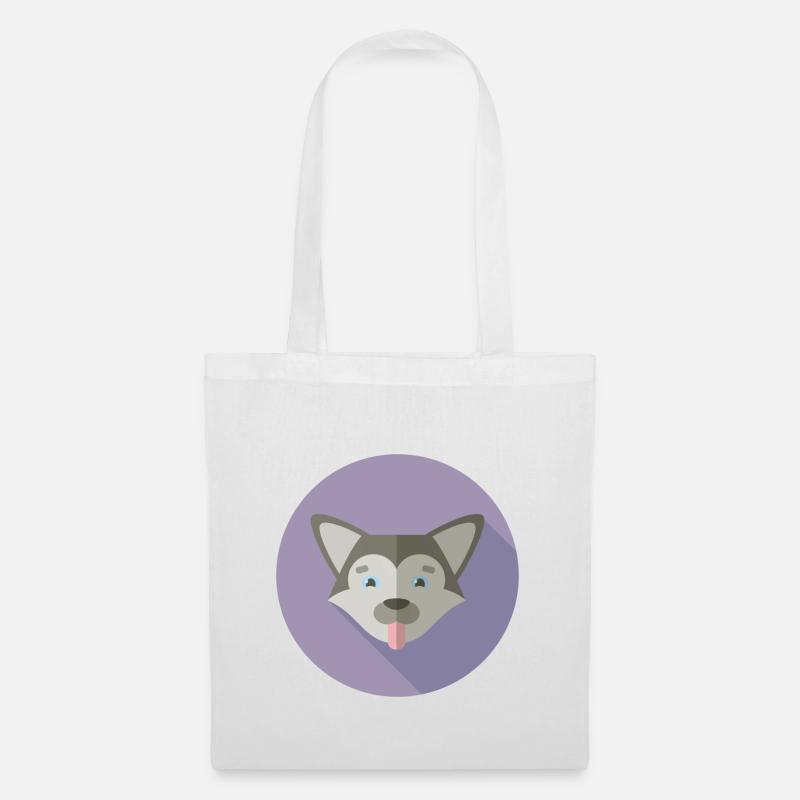 Vector husky - Tote Bag - white