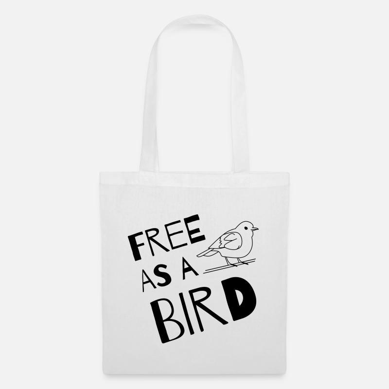 Free as a Bird - Stoffbeutel - Weiß